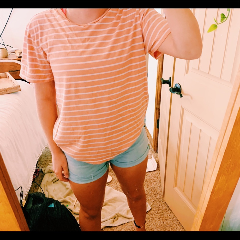 ralph lauren striped polo tee